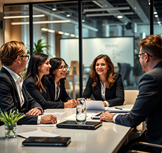 Quik Hire consultants in discussion